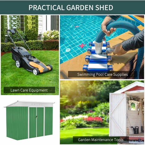 Outsunny Pend Garden Storage Shed w/ Sliding Door Ventilation Window Sloped Roof Outsunny Pend Garden Storage Shed W/ Sliding Door Ventilation Window Sloped Roof -Outsunny store 55888470 5