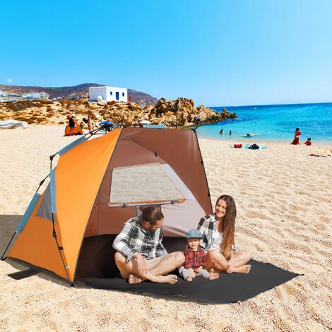 Outsunny Pop Up Beach Tent Sun Shelter w/ Extended Porch, Sandbag & Carry Bag Outsunny Pop Up Beach Tent Sun Shelter W/ Extended Porch, Sandbag & Carry Bag -Outsunny store 56391313 3