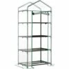 Outsunny Portable 4-Tier Mini Greenhouse Plant Grow House Shed W/ Clear Cover -Outsunny store 56391325 1