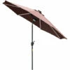 Outsunny 2.7m Garden Parasol Summer Shelter W/ LED Solar Light Crank Tilt Coffee 2 Outsunny 2.7m Garden Parasol Summer Shelter W/ LED Solar Light Crank Tilt Coffee -Outsunny store 56622411 1