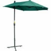 Outsunny 2m Half Garden Parasol Market Umbrella W/ Crank Handle, Base Dark Green 2 Outsunny 2m Half Garden Parasol Market Umbrella W/ Crank Handle, Base Dark Green -Outsunny store 56745528 1