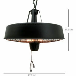 Outsunny Adjustable Infrared Halogen Ceiling Mounted Light Heater 1000/2500W 3 Outsunny Adjustable Infrared Halogen Ceiling Mounted Light Heater 1000/2500W -Outsunny store 5705166 2