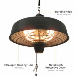 Outsunny Adjustable Infrared Halogen Ceiling Mounted Light Heater 1000/2500W 6 Outsunny Adjustable Infrared Halogen Ceiling Mounted Light Heater 1000/2500W -Outsunny store 5705166 5