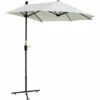 Outsunny 2m Half Garden Parasol Market Umbrella W/ Crank Handle, Base Cream 2 Outsunny 2m Half Garden Parasol Market Umbrella W/ Crank Handle, Base Cream -Outsunny store 59123885 1
