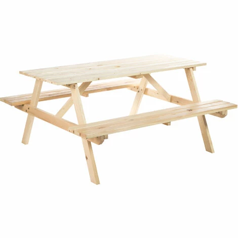 Outsunny 5.8FT Outdoor Wooden Picnic Table Bench Garden Patio Pub Chair 4 Seats Outsunny 5.8FT Outdoor Wooden Picnic Table Bench Garden Patio Pub Chair 4 Seats -Outsunny store 5934802 1