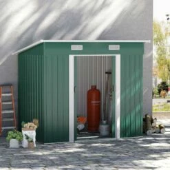 Outsunny 7 X 4ft Outdoor Garden Storage Shed For Backyard Patio Green -Outsunny store 59470273 3