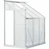 Outsunny Walk-In Garden Greenhouse Aluminum Frame Polycarbonate 6 X 4ft