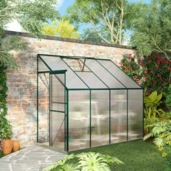 Outsunny 8 X 4ft Walk-In Garden Greenhouse Aluminum Frame Polycarbonate -Outsunny store 59482927 3