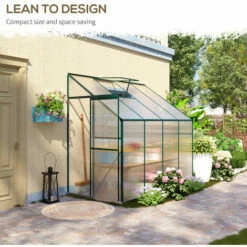 Outsunny 8 X 4ft Walk-In Garden Greenhouse Aluminum Frame Polycarbonate -Outsunny store 59482927 5