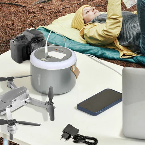 Outsunny 153.6Wh/48000mAh Portable Power Station with LED Flashlight, DC Outlet Outsunny 153.6Wh/48000mAh Portable Power Station With LED Flashlight, DC Outlet -Outsunny store 63681841 3