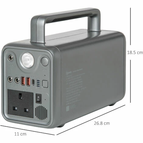 Outsunny 230.4Wh Portable Power Station With AC Outlets USB/PD/CAR Ports 3 Outsunny 230.4Wh Portable Power Station With AC Outlets USB/PD/CAR Ports - Image 2