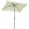 Outsunny Aluminium Sun Umbrella Parasol Patio Rectangular 2M X 1.3M Off-White -Outsunny store 6429804 1