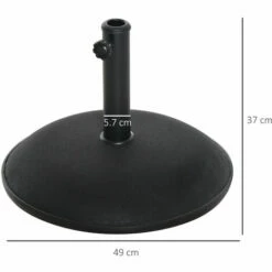 Outsunny Umbrella Base Grand Round Weight Steel Black 49cm Patio Outdoor 3 Outsunny Umbrella Base Grand Round Weight Steel Black 49cm Patio Outdoor -Outsunny store 6429806 2