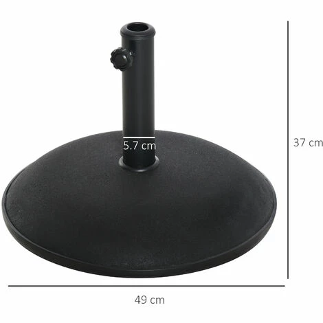 Outsunny Umbrella Base Grand Round Weight Steel Black 49cm Patio Outdoor Outsunny Umbrella Base Grand Round Weight Steel Black 49cm Patio Outdoor -Outsunny store 6429806 2
