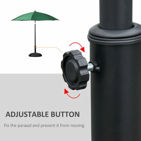 Outsunny Umbrella Base Grand Round Weight Steel Black 49cm Patio Outdoor Outsunny Umbrella Base Grand Round Weight Steel Black 49cm Patio Outdoor -Outsunny store 6429806 5