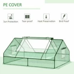 Outsunny Greenhouse Flower Planter Mini Zipper Garden Patio Steel 1.8 M -Outsunny store 6429814 4