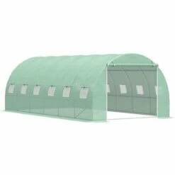 Outsunny Greenhouse Polytunnel Walk-in Flower Plant Steel 6 X 3 M Outdoor
