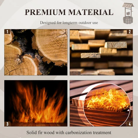 Outsunny Wishing Well Planter Bucket Home Decoration Garden Outdoor Backyard Outsunny Wishing Well Planter Bucket Home Decoration Garden Outdoor Backyard -Outsunny store 6653141 5