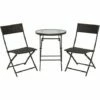 Outsunny 3PC Rattan Bistro Set Folding Rattan Chair Coffee Table Garden Outdoor 2 Outsunny 3PC Rattan Bistro Set Folding Rattan Chair Coffee Table Garden Outdoor -Outsunny store 6653175 1