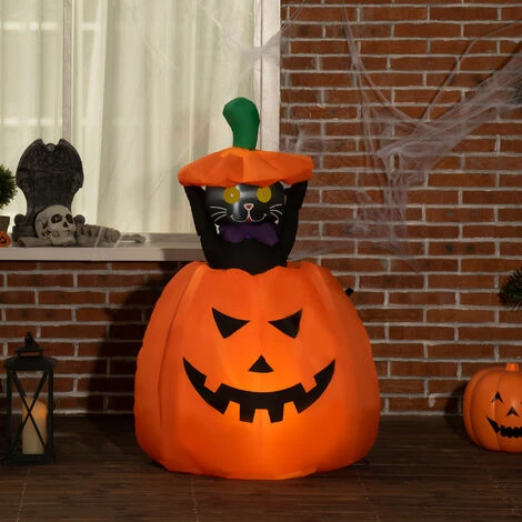 Outsunny 4' Inflatable Halloween Pumpkin Outdoor Decoration Waterproof LED Light 5 Outsunny 4' Inflatable Halloween Pumpkin Outdoor Decoration Waterproof LED Light - Image 3