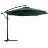 Outsunny 3m Garden Banana Parasol Cantilever Umbrella W/Crank& Base, Dark Green 1 Outsunny 3m Garden Banana Parasol Cantilever Umbrella W/Crank& Base, Dark Green -Outsunny store 6760222 1