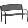 Outsunny 2 Seater Metal Bench Patio Park Loveseat Garden Chair Outdoor Seating -Outsunny store 6760230 1