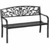 Outsunny Metal Garden Bench 2 Seater Porch Patio Park Chair Seat Outdoor Relax -Outsunny store 6760232 1