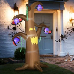 Outsunny 8' Inflatable Halloween Ghost Tree W/ Upside-down Bats For Lawn Party 9 Outsunny 8' Inflatable Halloween Ghost Tree W/ Upside-down Bats For Lawn Party -Outsunny store 67707496 3