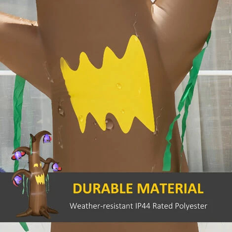 Outsunny 8' Inflatable Halloween Ghost Tree W/ Upside-down Bats For Lawn Party 7 Outsunny 8' Inflatable Halloween Ghost Tree W/ Upside-down Bats For Lawn Party - Image 5