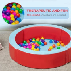 Outsunny Ball Pit Pool W/ Removable & Washable Cover, 100 Colourful Balls, 11 Outsunny Ball Pit Pool W/ Removable & Washable Cover, 100 Colourful Balls, -Outsunny store 67813980 5