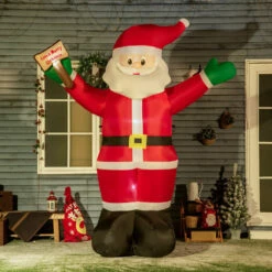 Outsunny 8' Inflatable Christmas Santa Claus Holds Light Sign Of Blessings LED 9 Outsunny 8' Inflatable Christmas Santa Claus Holds Light Sign Of Blessings LED -Outsunny store 68980800 3