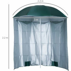 Alternative view of Outsunny 2.2M Fishing Umbrella Garden Parasol Outdoor Sun Shelter Shade Canopy