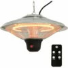 Outsunny Patio Ceiling Hanging Heater 1500W Electric Aluminium Remote Control -Outsunny store 7061066 1