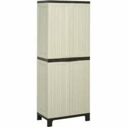 Outsunny Garden Shed Double-door Patio Storage Cabinet Tool Box 65x37x172cm