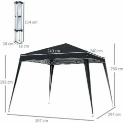 Outsunny Garden Pop Up Gazebo Tent Marquee Party Water-resistant 2.5 X 2.5M 3 Outsunny Garden Pop Up Gazebo Tent Marquee Party Water-resistant 2.5 X 2.5M -Outsunny store 7441247 2