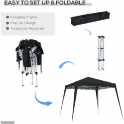 Outsunny Garden Pop Up Gazebo Tent Marquee Party Water-resistant 2.5 X 2.5M 5 Outsunny Garden Pop Up Gazebo Tent Marquee Party Water-resistant 2.5 X 2.5M -Outsunny store 7441247 4