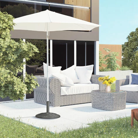 19KG Outsunny Garden Parasol Base Stand Metal Patio Sun Umbrella Holder Resin 5 19KG Outsunny Garden Parasol Base Stand Metal Patio Sun Umbrella Holder Resin - Image 3