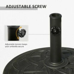 19KG Outsunny Garden Parasol Base Stand Metal Patio Sun Umbrella Holder Resin 11 19KG Outsunny Garden Parasol Base Stand Metal Patio Sun Umbrella Holder Resin -Outsunny store 7441250 5