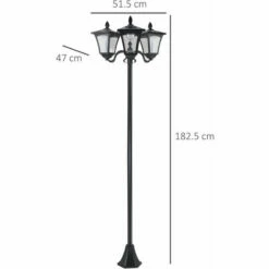 Alternative view of Outsunny Outdoor Garden Solar Light With Base Energy-efficient IP44 Dimmable