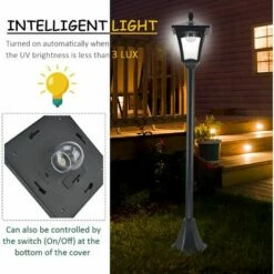Outsunny Outdoor Garden Solar Light With Base IP44 Optical Control Dimmable 11 Outsunny Outdoor Garden Solar Light With Base IP44 Optical Control Dimmable -Outsunny store 7792242 5