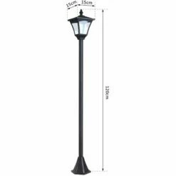 Alternative view of Outsunny Outdoor Garden Solar Light With Base Freestanding Energy-saving Optical