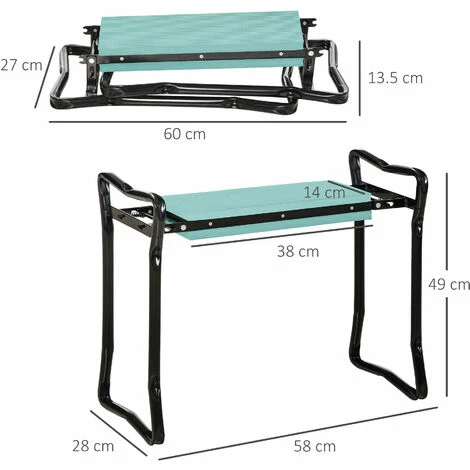 Outsunny 2In1 Folding Garden Kneeler Foam Chair Pad Support Bench Gardening Tool 4 Outsunny 2In1 Folding Garden Kneeler Foam Chair Pad Support Bench Gardening Tool - Image 2