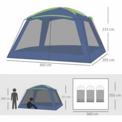 Outsunny Camping Tent Sun Shelter Shade For Garden Park Outdoor Dark Green -Outsunny store 7835130 2