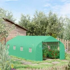 Outsunny 6 X 3M Walk In Polytunnel Greenhouse Large Outdoor Grow House W/ Door 4 Outsunny 6 X 3M Walk In Polytunnel Greenhouse Large Outdoor Grow House W/ Door -Outsunny store 7835241 3
