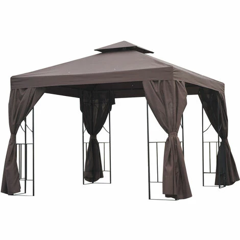 Outsunny 3 x 3(m) Garden Metal Gazebo Sun Shade Shelter Outdoor Party Tent Outsunny 3 X 3(m) Garden Metal Gazebo Sun Shade Shelter Outdoor Party Tent -Outsunny store 7839747 1