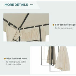 Outsunny 3 X 3m Garden Metal Gazebo Sun Shade Shelter Outdoor Party Tent -Outsunny store 7839764 5