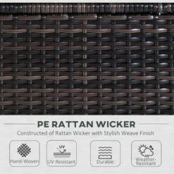 Outsunny 6 Pieces Rattan Furniture Set Conservatory Sofa Deluxe Wicker Garden -Outsunny store 7842288 4