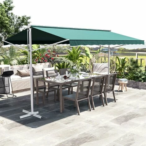 Outsunny 3 X 3m Freestanding Garden 2-side Awning Outdoor Patio Sun Shade Canopy 5 Outsunny 3 X 3m Freestanding Garden 2-side Awning Outdoor Patio Sun Shade Canopy - Image 3