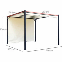 Outsunny 3 X 3m Pergola Metal Gazebo Outdoor Sun Shade Shelter Adjustable Canopy -Outsunny store 8222164 2