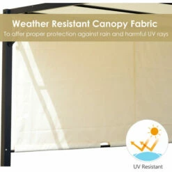 Outsunny 3 X 3m Pergola Metal Gazebo Outdoor Sun Shade Shelter Adjustable Canopy -Outsunny store 8222164 5